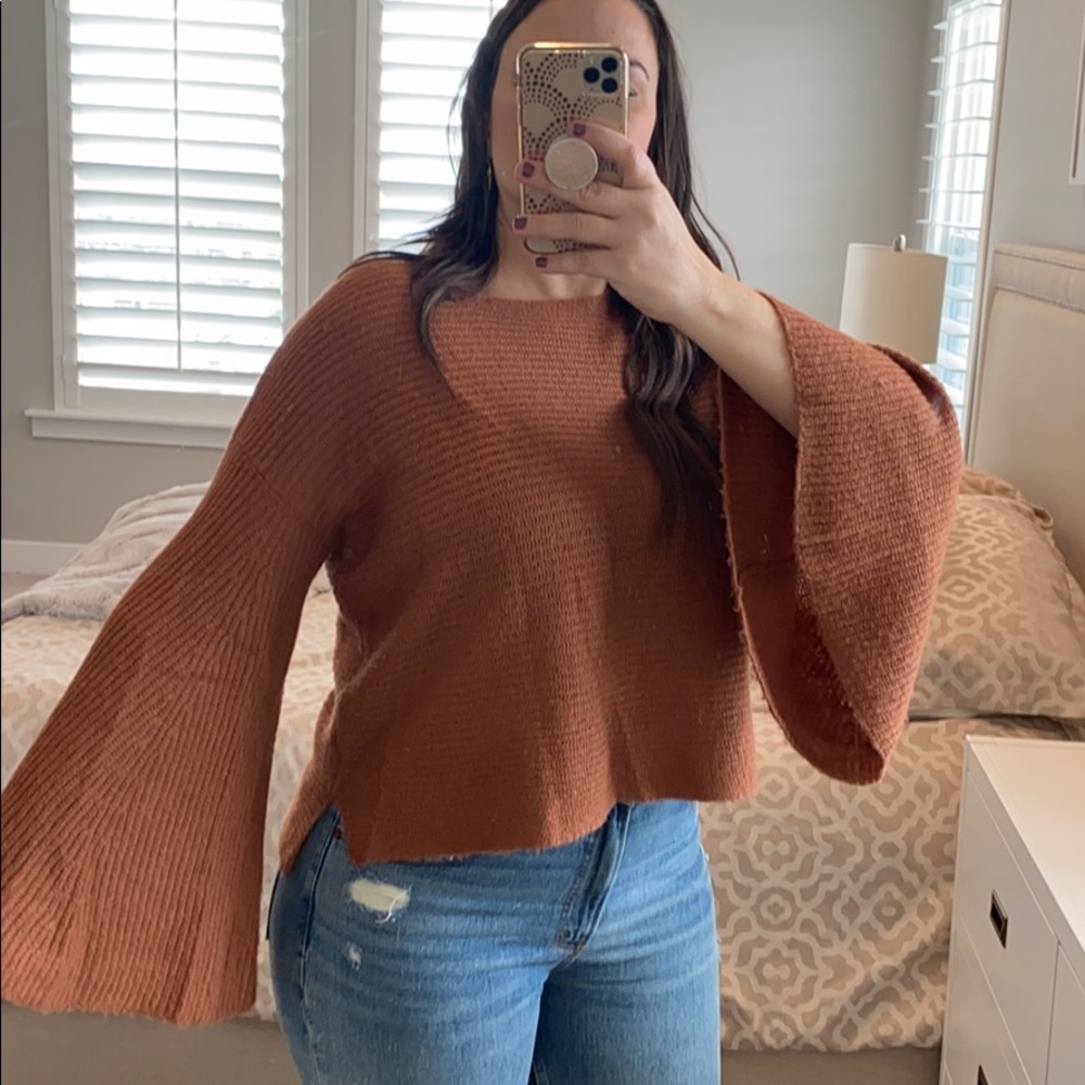 B.P. Bell Sleeve Cropped Sweater